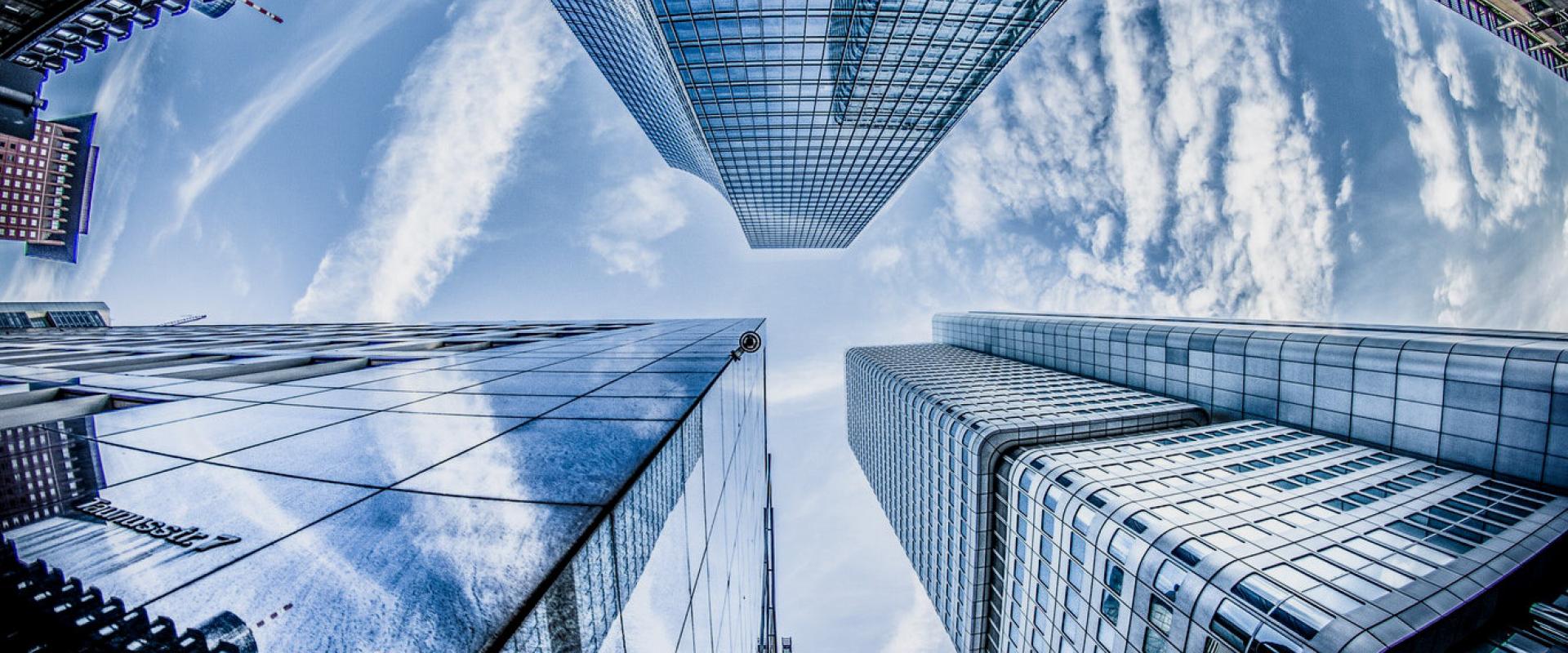 Buildings view from the bottom Buildings view from the bottom